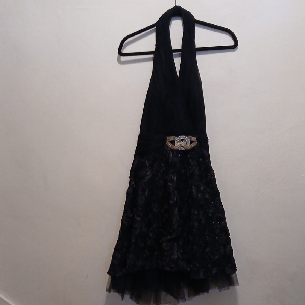 Cachet Black Polyester Dress